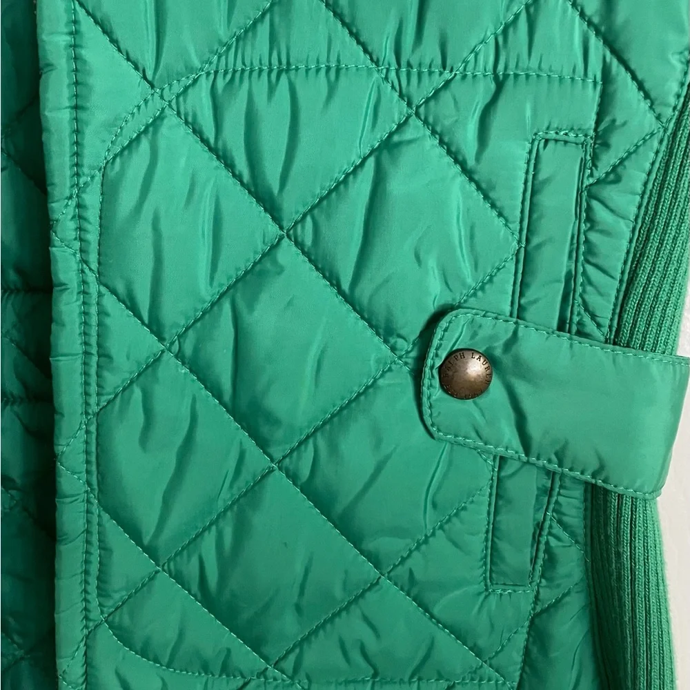 Ralph Lauren Sport Quilted Puffer Equestrian Crest Zip Up Vest - Picture 5 of 8